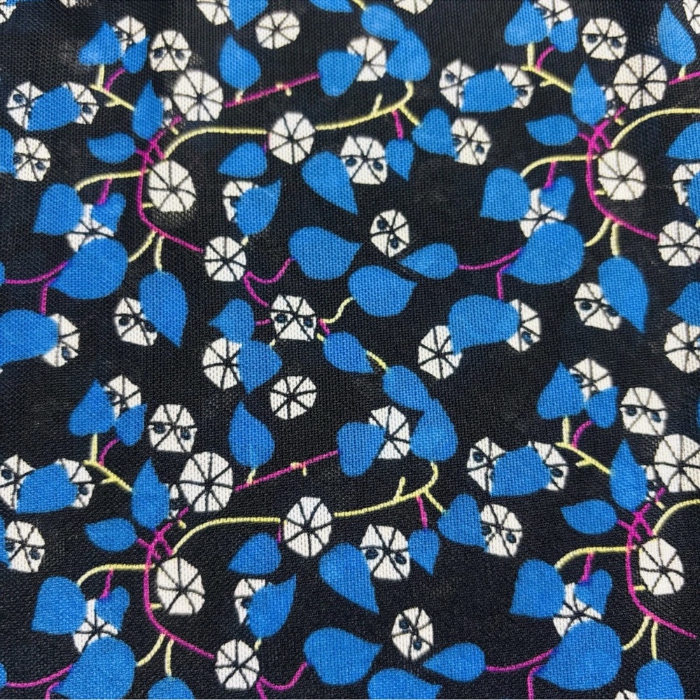 CAbi The Ten Dress #5772 Size M Blue Floral Mesh Long Sleeve Lightweight - Picture 12 of 13